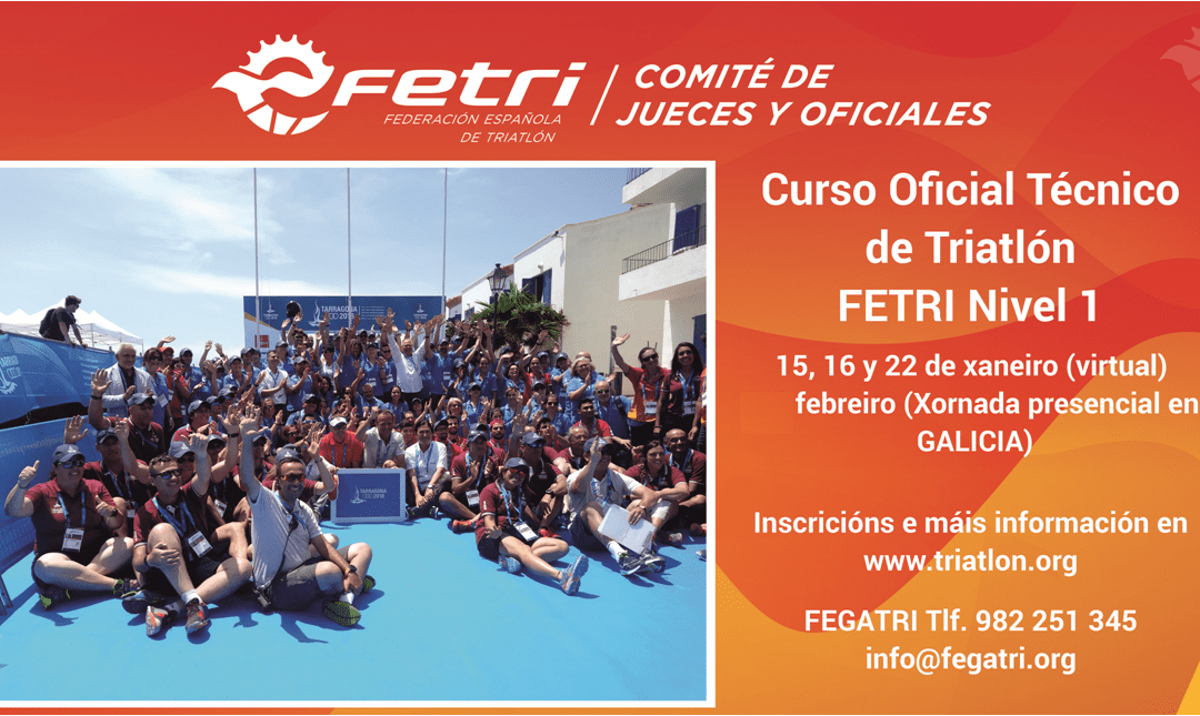 CONVOCATORIA CURSO OFICIAL NIVEL 1 DE TRIATLÓN GALICIA (FETRI/FEGATRI)