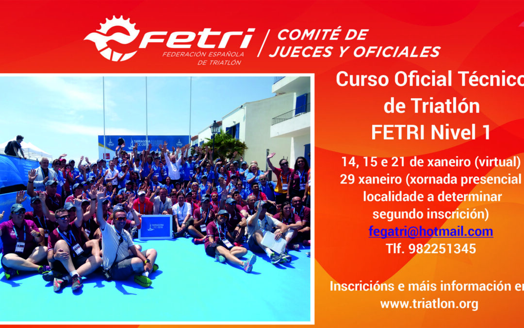 CONVOCATORIA CURSO OFICIAL NIVEL 1 DE TRIATLÓN GALICIA (FETRI/FEGATRI)