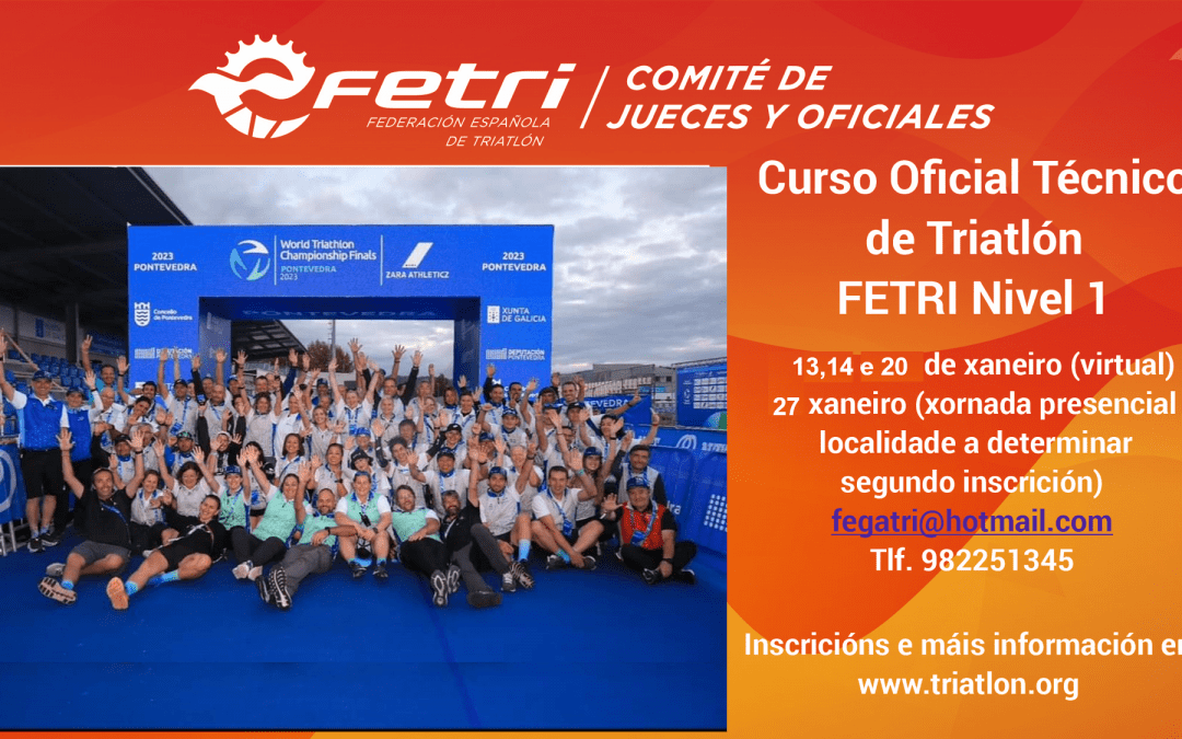 Convocatoria Curso Oficial Nivel 1 de Tríatlon (FETRI/FEGATRI)